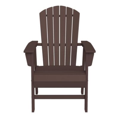 Outdoor Patio Shell-back Adirondack Dining Chair All Weather