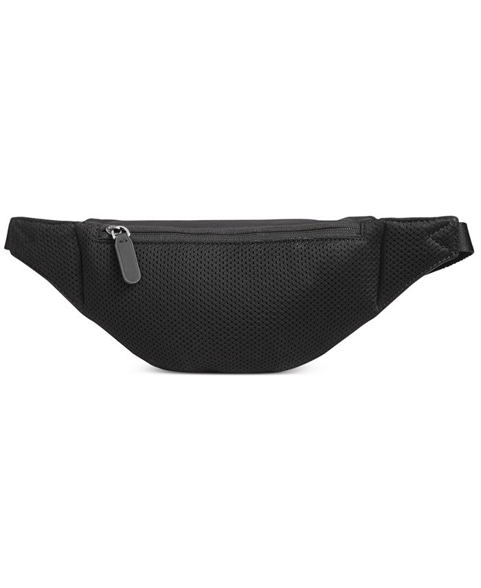 Michael Kors Men's Solid Nylon Belt Bag with Faux-Leather Trim - Macy's