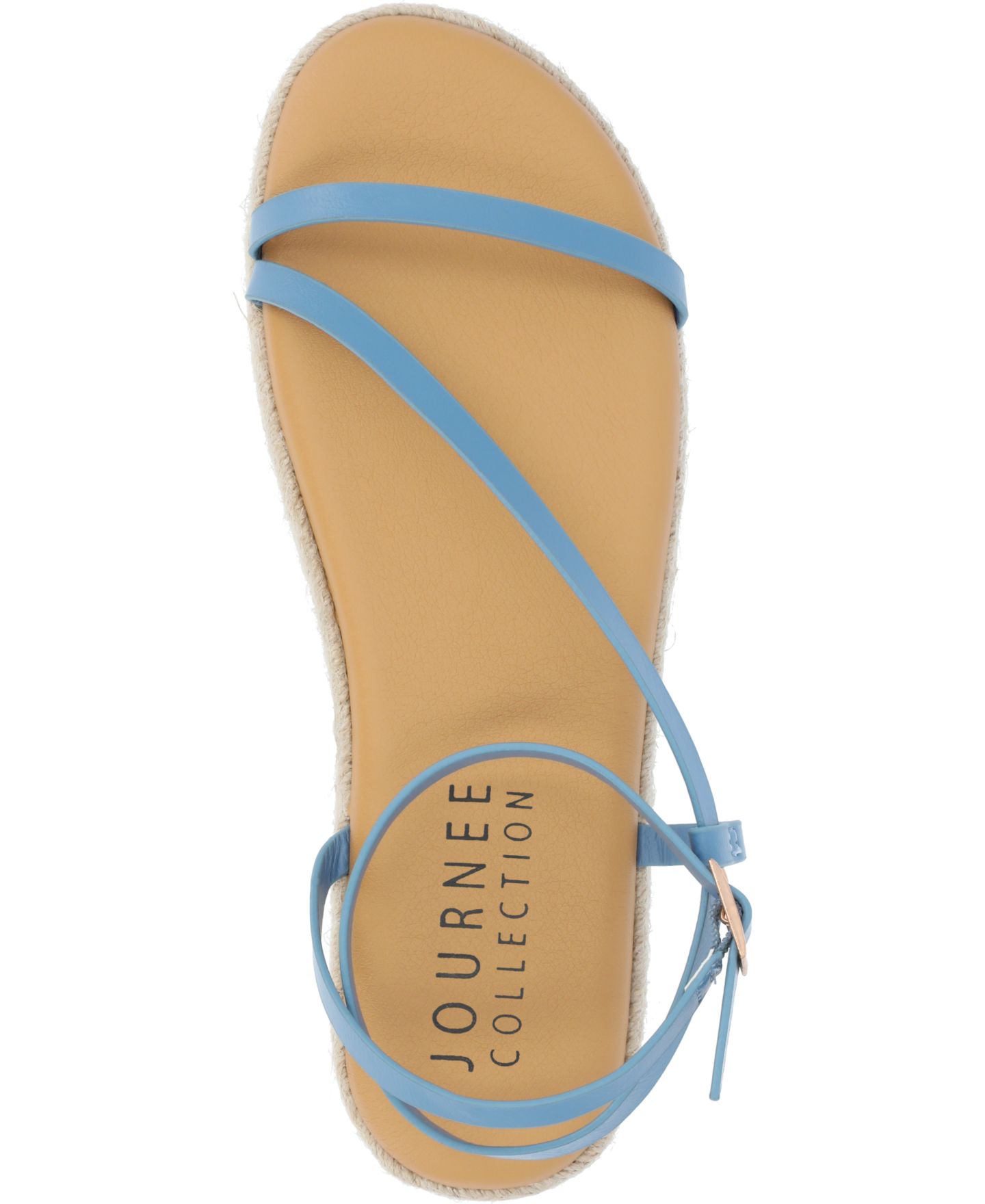 Женские сандалии Journee Collection Odelia Espadrille Platform, цвет: Синий — фото 4