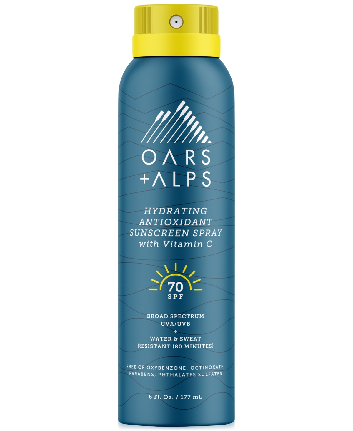 Oars + Alps Hydrating Antioxidant Sunscreen Spray Spf 70, 6 Oz.