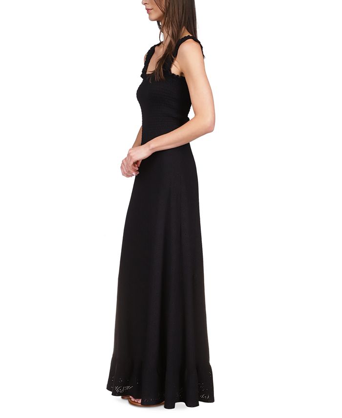 Michael Kors Women's Eyelet Smocked Sleeveless Maxi Dress - Macy's