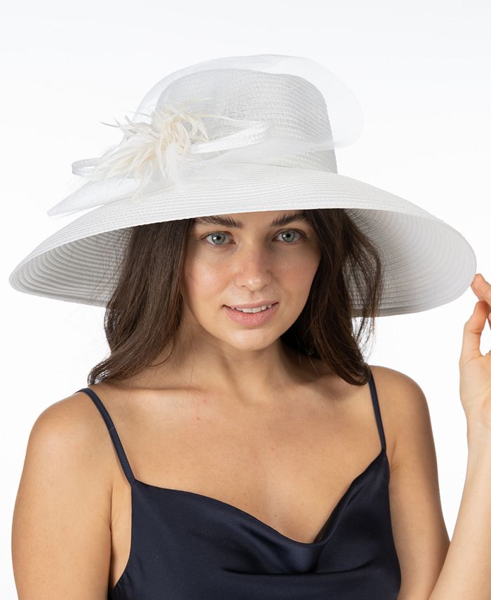 Bellissima Millinery Collection Women's Feather Net Dressy Hat Macy's
