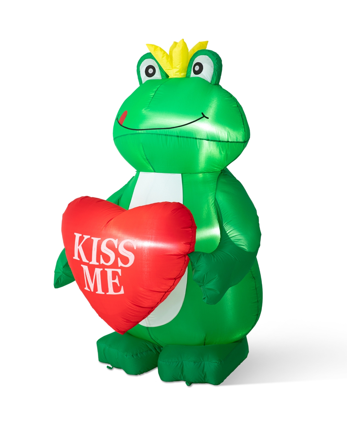 Glitzhome 6' H Lighted Valentine's Inflatable Frog With Heart Decor In Multi