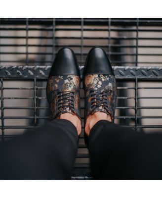 Men's Jack Handcrafted Leather, Velvet and Wool Dress Shoes