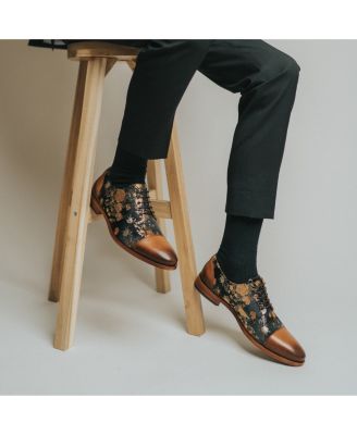 Men's Jack Handcrafted Leather, Velvet and Wool Dress Shoes