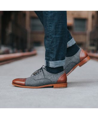 Men's Jack Handcrafted Leather, Velvet and Wool Dress Shoes