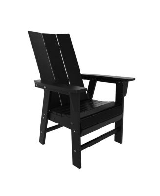 5 Piece Outdoor Patio Dining Round Table and Modern Armchair Set