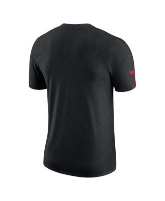 Men's Heather Black Chicago Bulls Courtside Versus Flight Max90 T-shirt