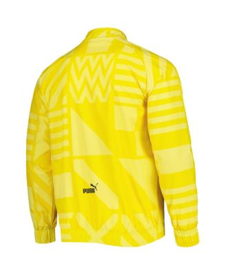 Men's Yellow Borussia Dortmund Pre-Match Raglan Full-Zip Training Jacket