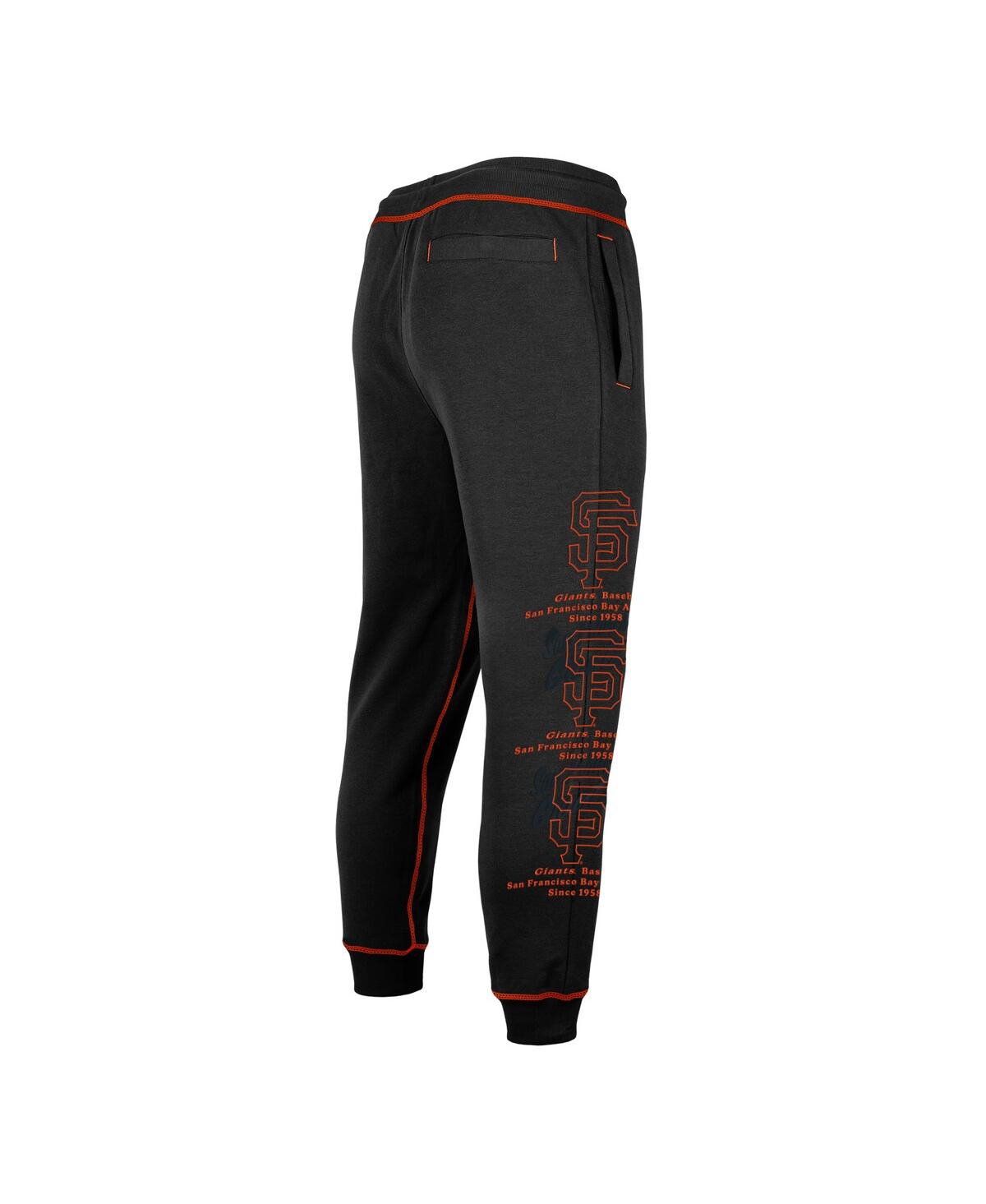 NEW ERA MEN'S NEW ERA BLACK SAN FRANCISCO GIANTS TEAM SPLIT JOGGER PANTS 