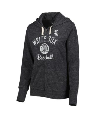Women's Black Chicago White Sox Training Camp Tri-Blend Full-Zip Hoodie