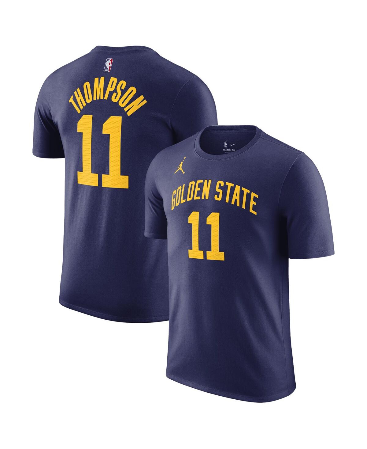 Men's Jordan Klay Thompson Navy Golden State Warriors 2022/23 Statement Edition Name and Number T-shirt - Navy