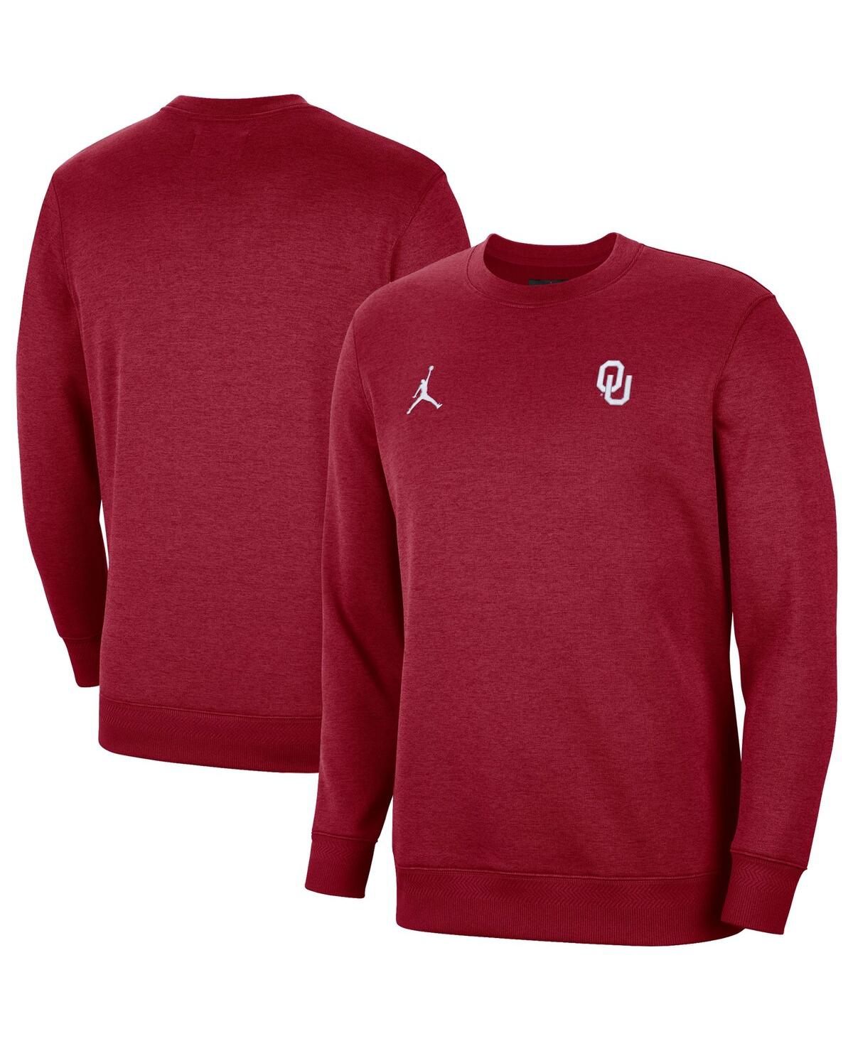 Jordan Men's  Crimson Oklahoma Sooners Logo Pullover Sweatshirt