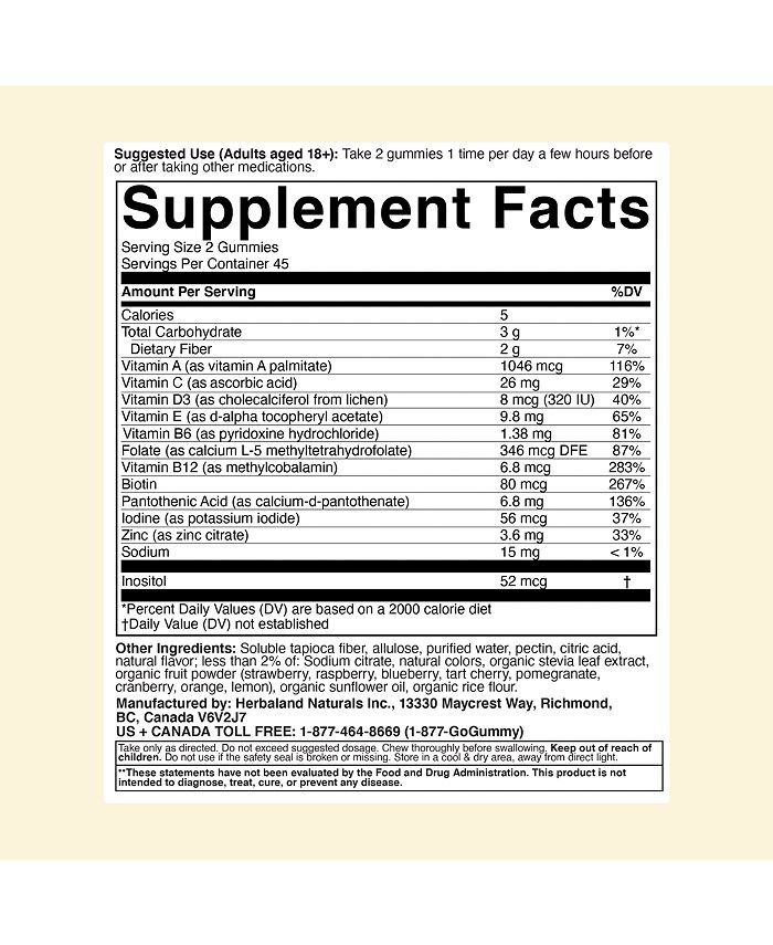 HerbaLand Multivitamins Gummies for Adults Macy's