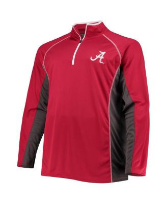 Men's Crimson Alabama Crimson Tide Big and Tall Textured Raglan Quarter-Zip Jacket