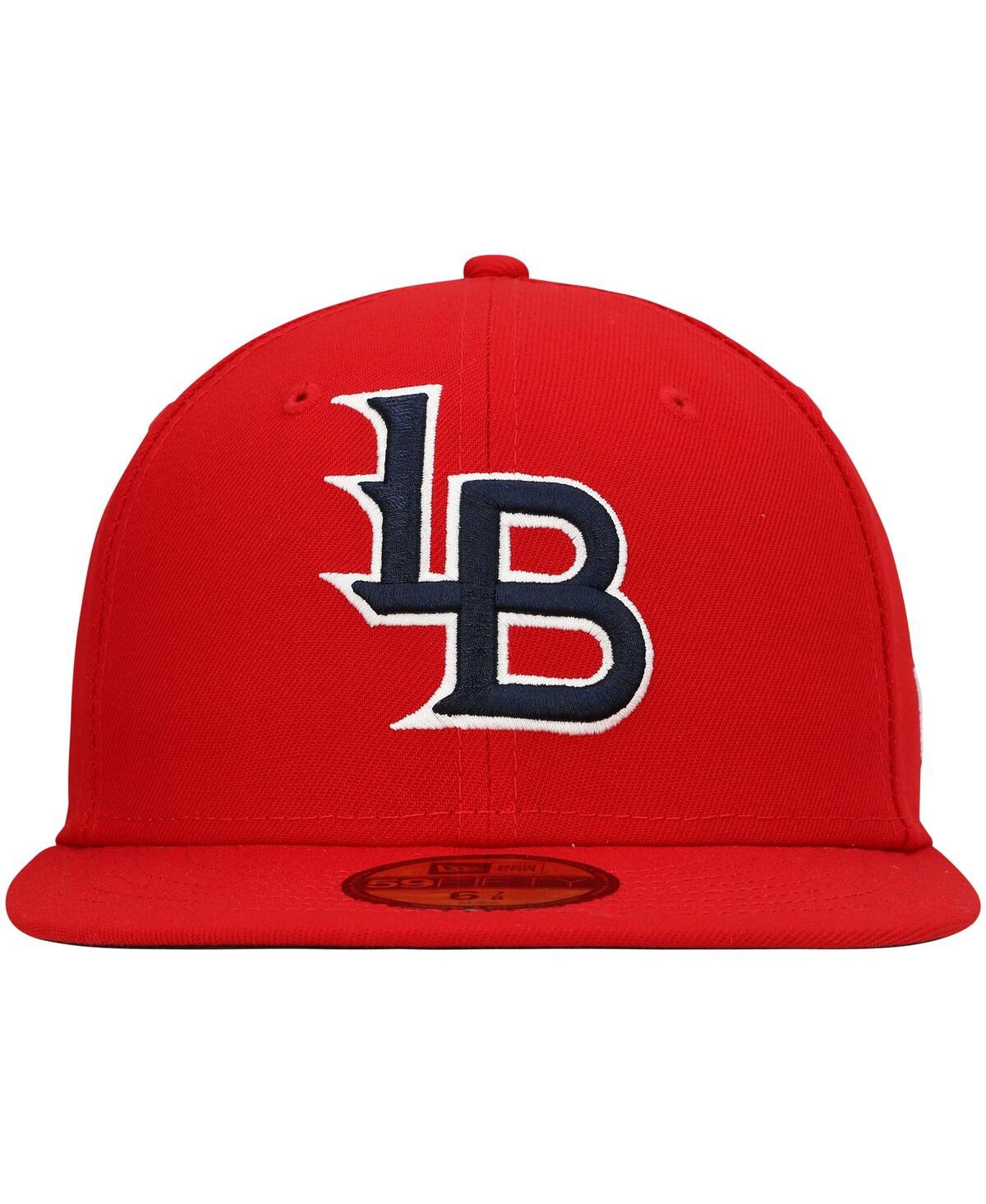Men's New EraLouisville Bats Authentic Collection Road 59FIFTY Fitted Hat - Red