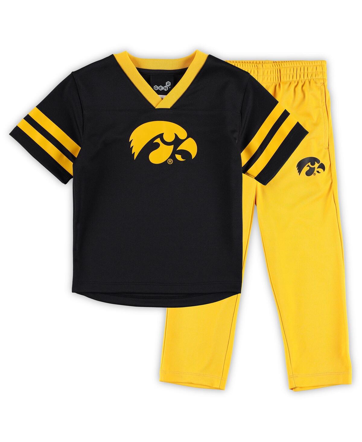 Preschool Boys Gold Iowa Hawkeyes Red Zone Jersey and Pants Set - Gold