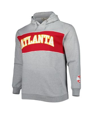 Men's Heather Gray Atlanta Hawks Big and Tall Wordmark Pullover Hoodie