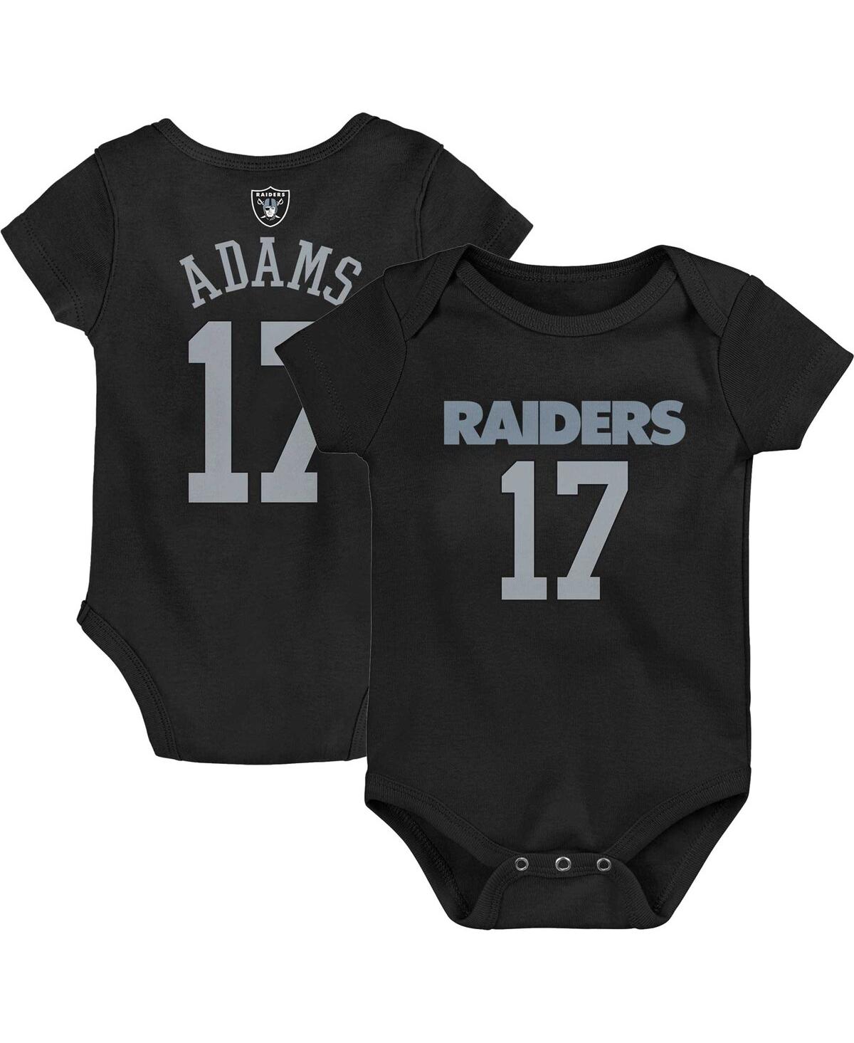 Newborn and Infant Boys and Girls Davante AdamsLas Vegas Raiders Mainliner Player Name and Number Bodysuit - Black
