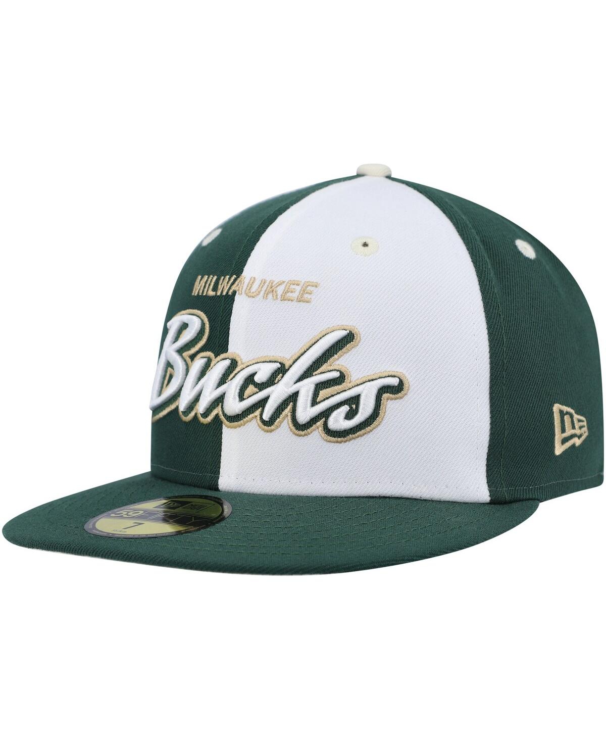 Men's New Era White Milwaukee Bucks Griswold 59FIFTY Fitted Hat - White