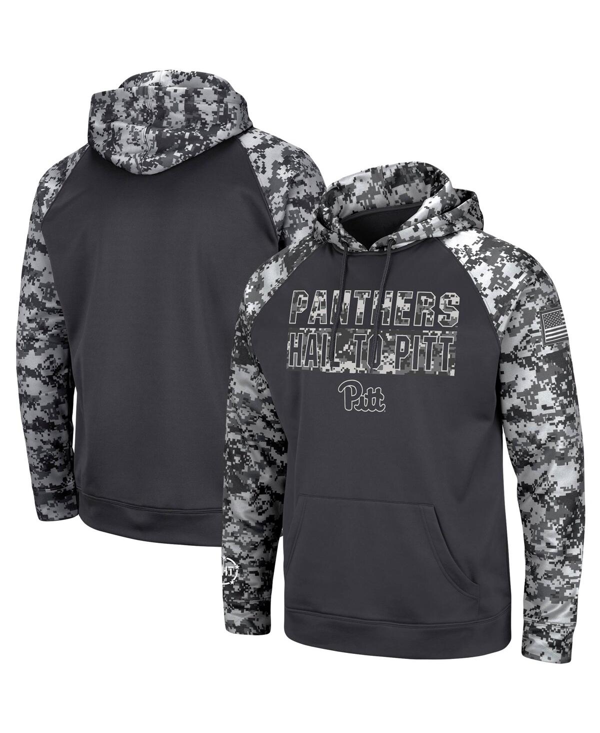 Men's ColosseumPitt Panthers Oht Military-Inspired Appreciation Digital Camo Pullover Hoodie - Charcoal