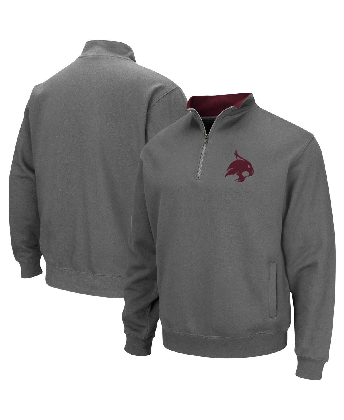 Men's ColosseumTexas State Bobcats Tortugas Logo Quarter-Zip Jacket - Charcoal