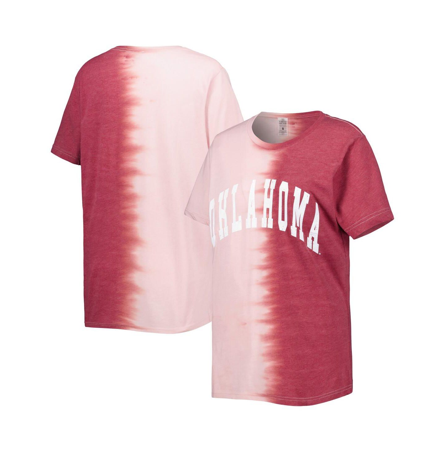 Женская футболка Gameday Couture Crimson Oklahoma Sooners Find Your Groove Split-Dye — фото 4