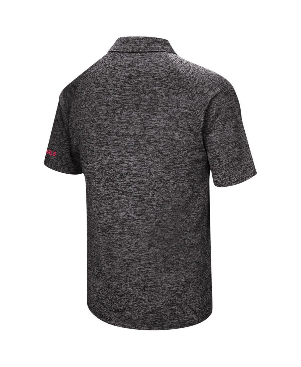 Colosseum Men's  Black Louisville Cardinals Big And Tall Down Swing Polo Shirt In Black