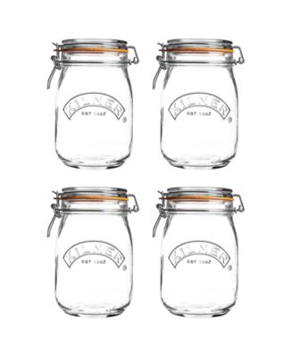 Kilner 34-Oz. Round Clip-Top Jars, Set of 4