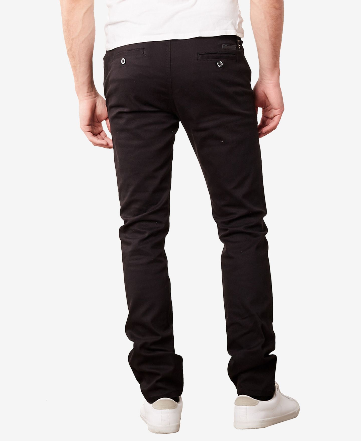Мужские брюки Galaxy By Harvic Super Stretch Slim Fit Everyday Chino, цвет: Чёрный — фото 2