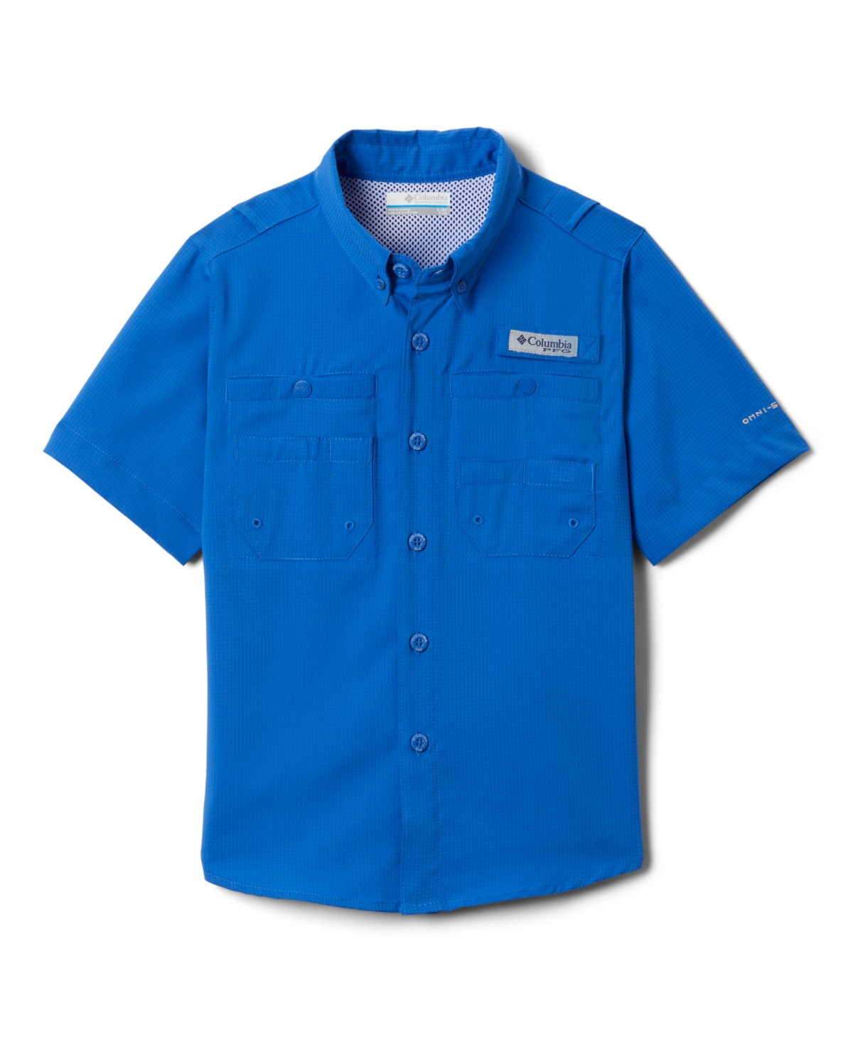 Columbia Big Boys Tamiami Short Sleeves Shirt In Vivid Blue