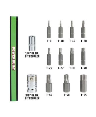 13 Piece Tamper-Proof Torx Bit and Socket Adapter Set