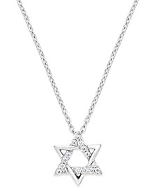 Diamond Star of David Pendant Necklace in Sterling Silver (1/10 ct. t.w.)