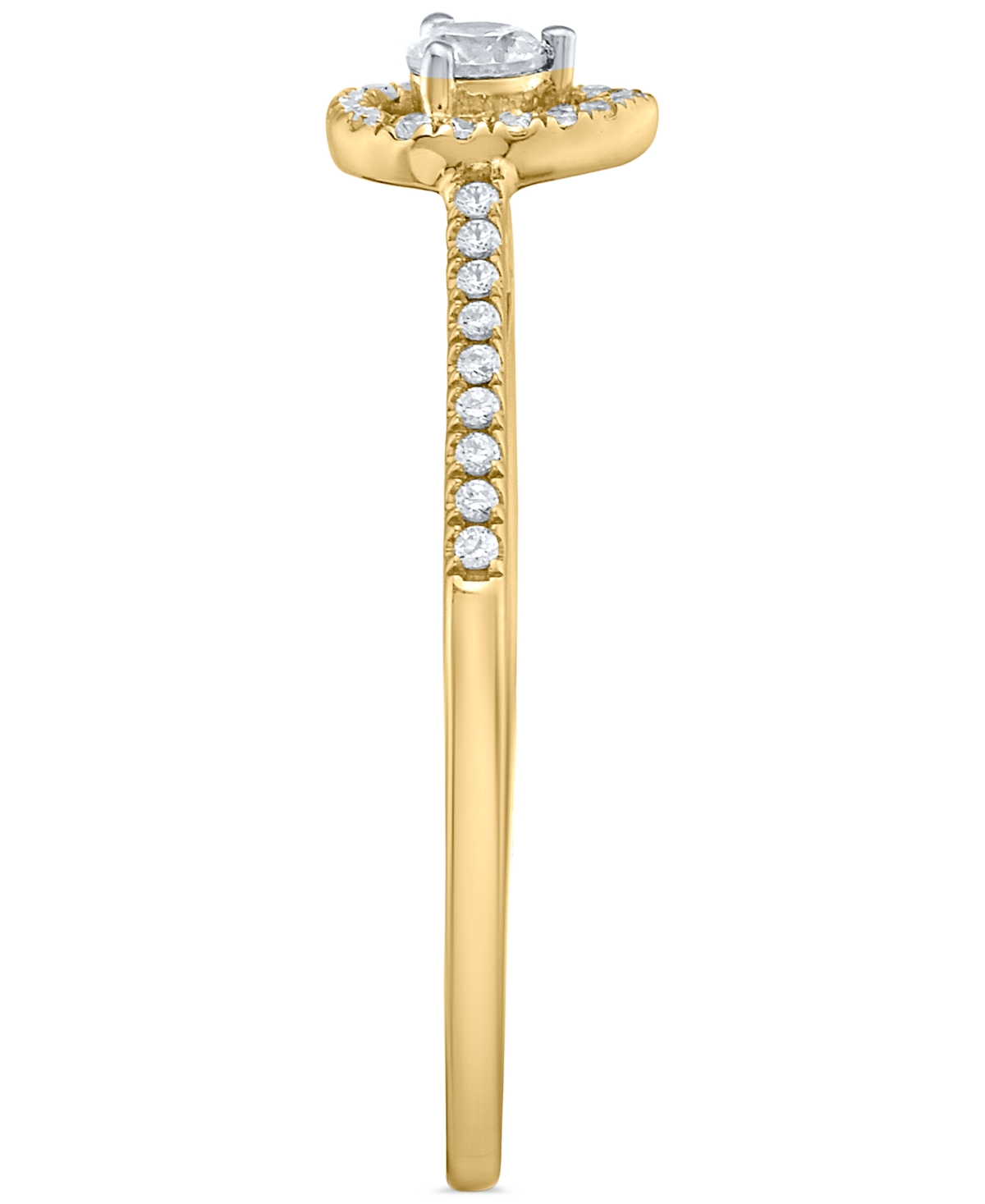 Diamond Teardrop Halo Engagement Ring (1/4 ct. t.w.) in 14k White, Yellow or Rose Gold