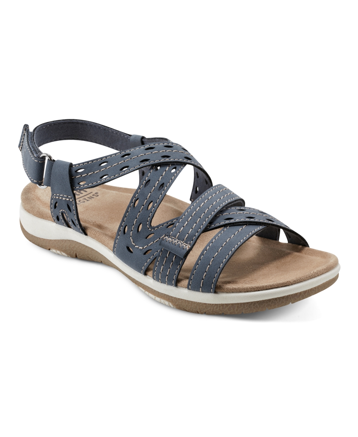 Earth Women's Sass Round Toe Strappy Casual Flat Sandals Women's Shoes