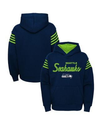 Youth College Navy Seattle Seahawks Logo Pullover Hoodie