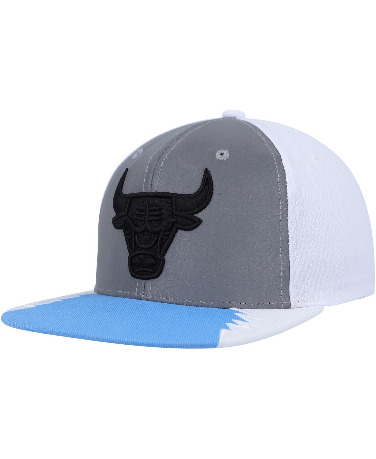 Shop Mitchell & Ness Men's  Silver, Blue Chicago Bulls Day 5 Snapback Hat In Silver,blue