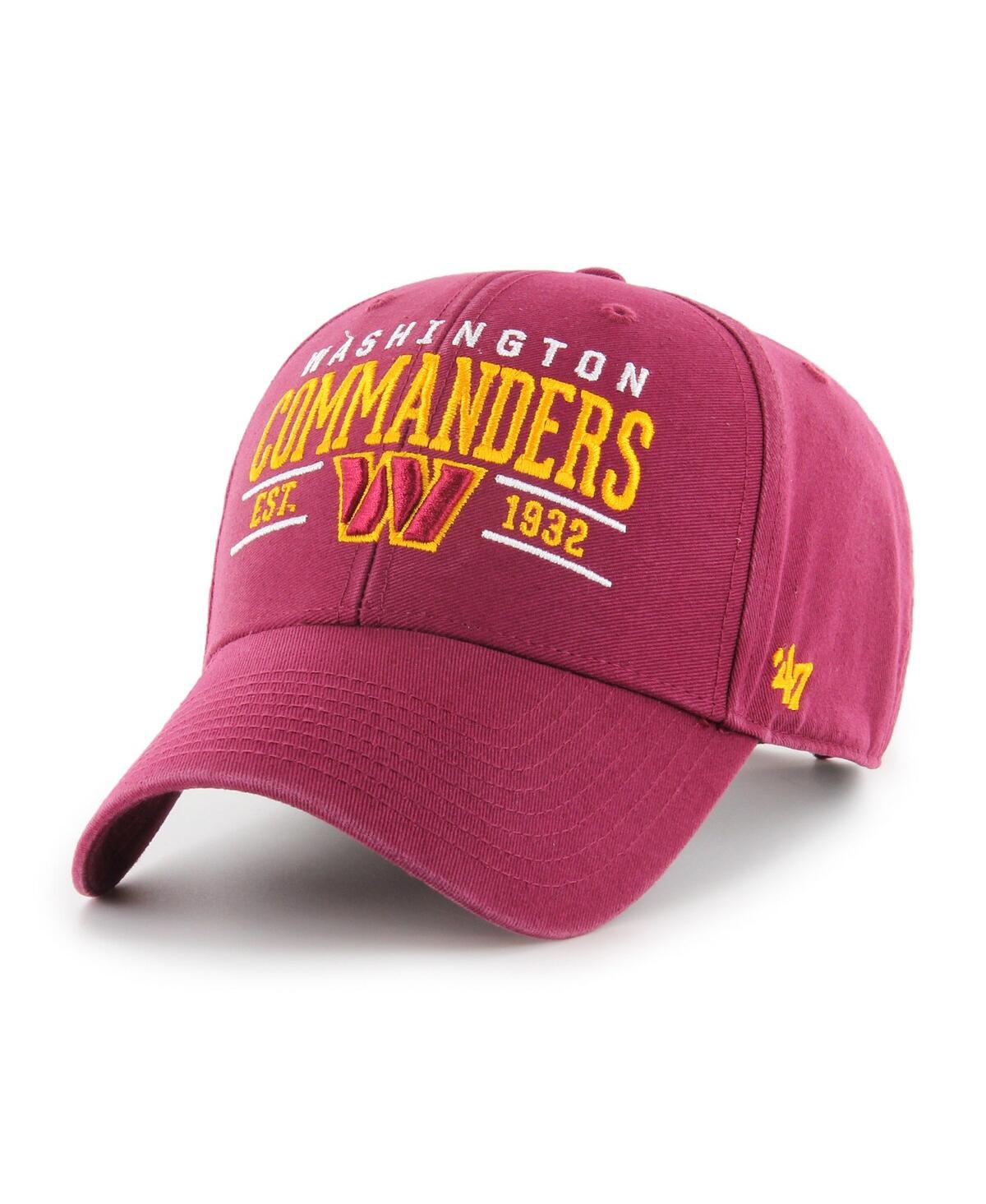 47 Brand Men's ' Burgundy Washington Commanders Centerline Mvp Adjustable Hat