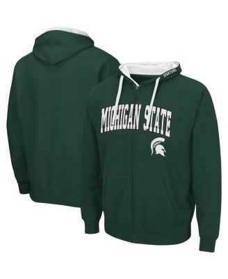 Men's Green Michigan State Spartans Big and Tall Full-Zip Hoodie