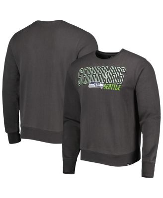 Men's Charcoal Seattle Seahawks Locked In Headline Pullover Sweatshirt