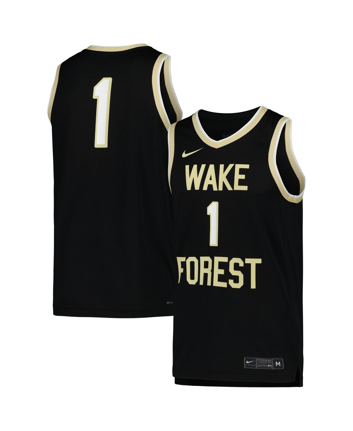 Men's NikeWake Forest Demon Deacons Replica Basketball Jersey - Black