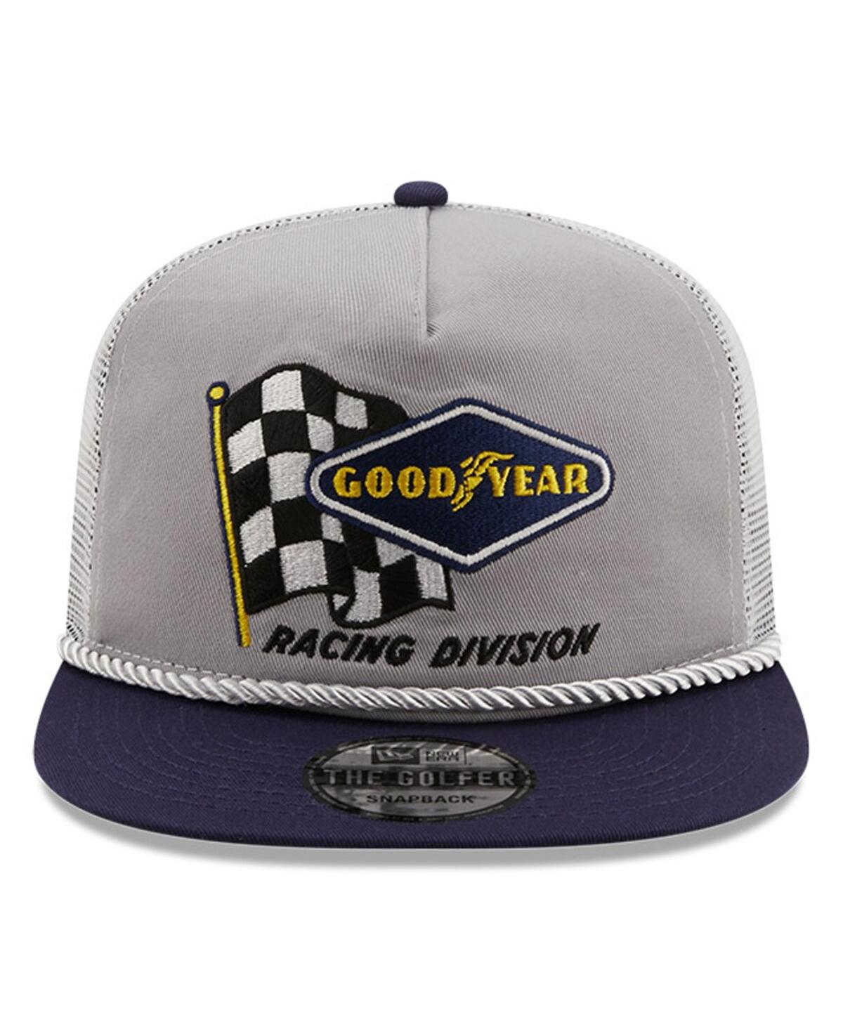 Shop New Era Men's  Gray, White Nascar Golfer Snapback Adjustable Hat In Gray,white