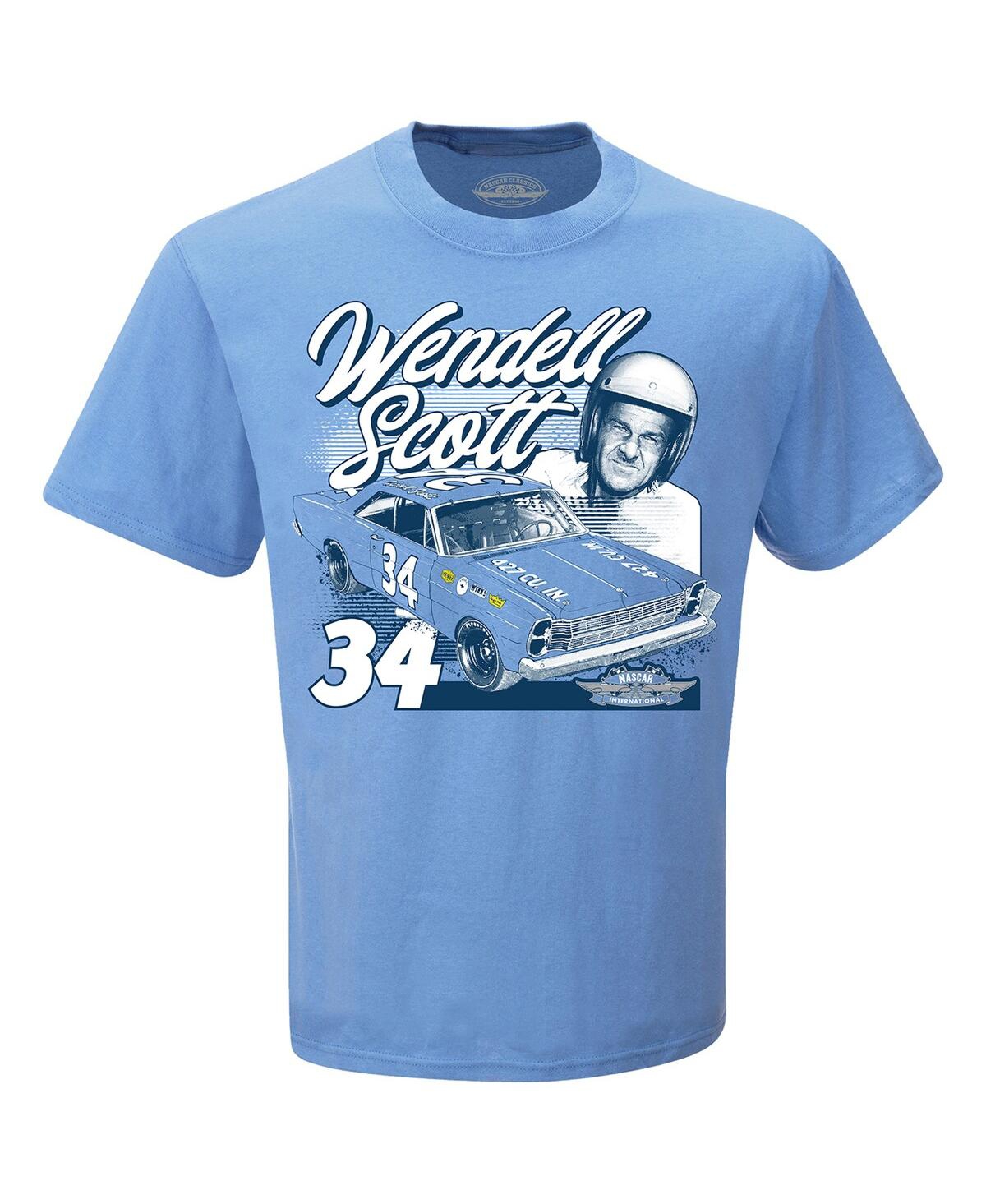 Men's Checkered Flag SportsWendell Scott Graphic 1-Spot T-shirt - Light Blue