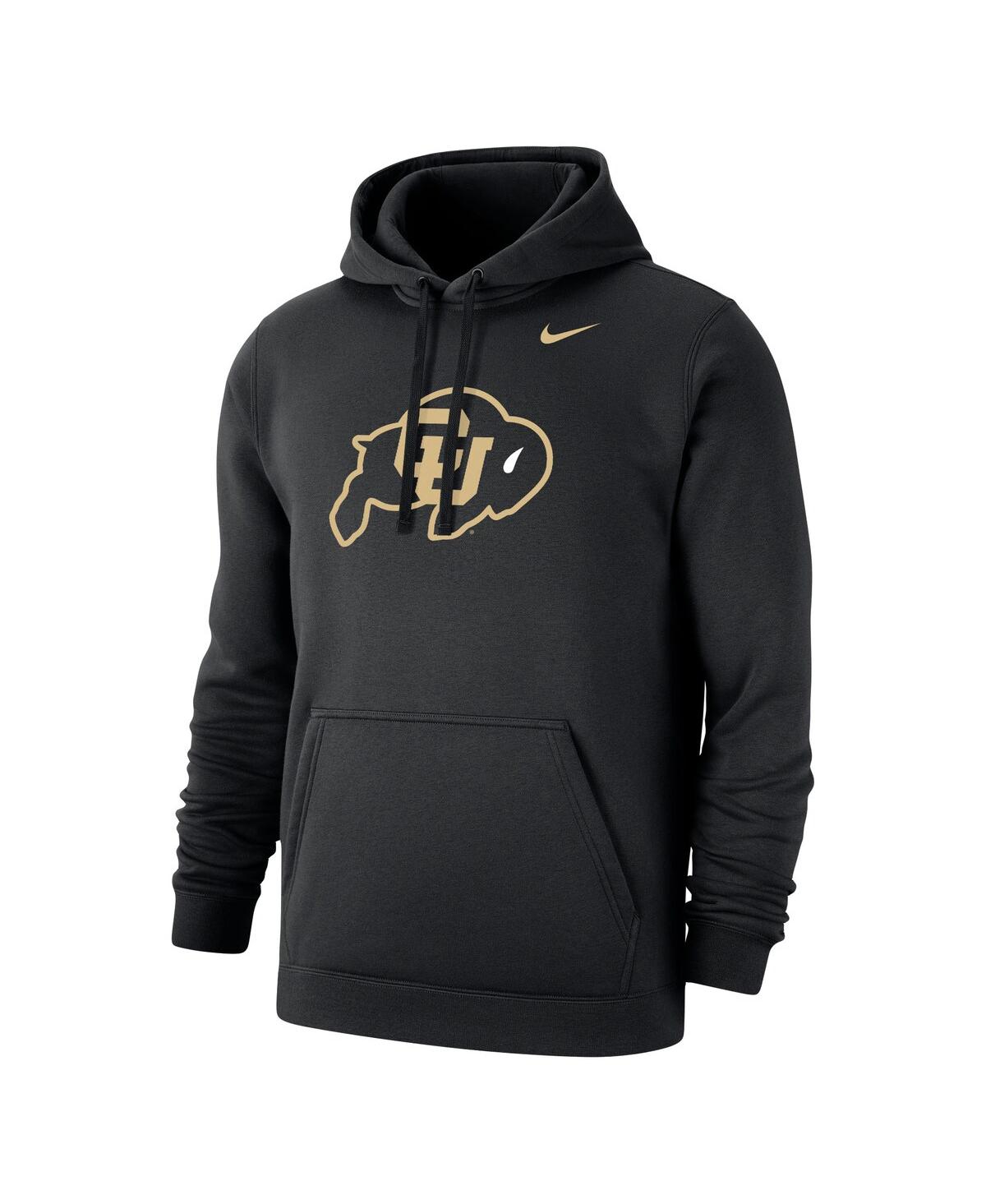 Shop Nike Men's  Black Colorado Buffaloes Logo Club Pullover Hoodie