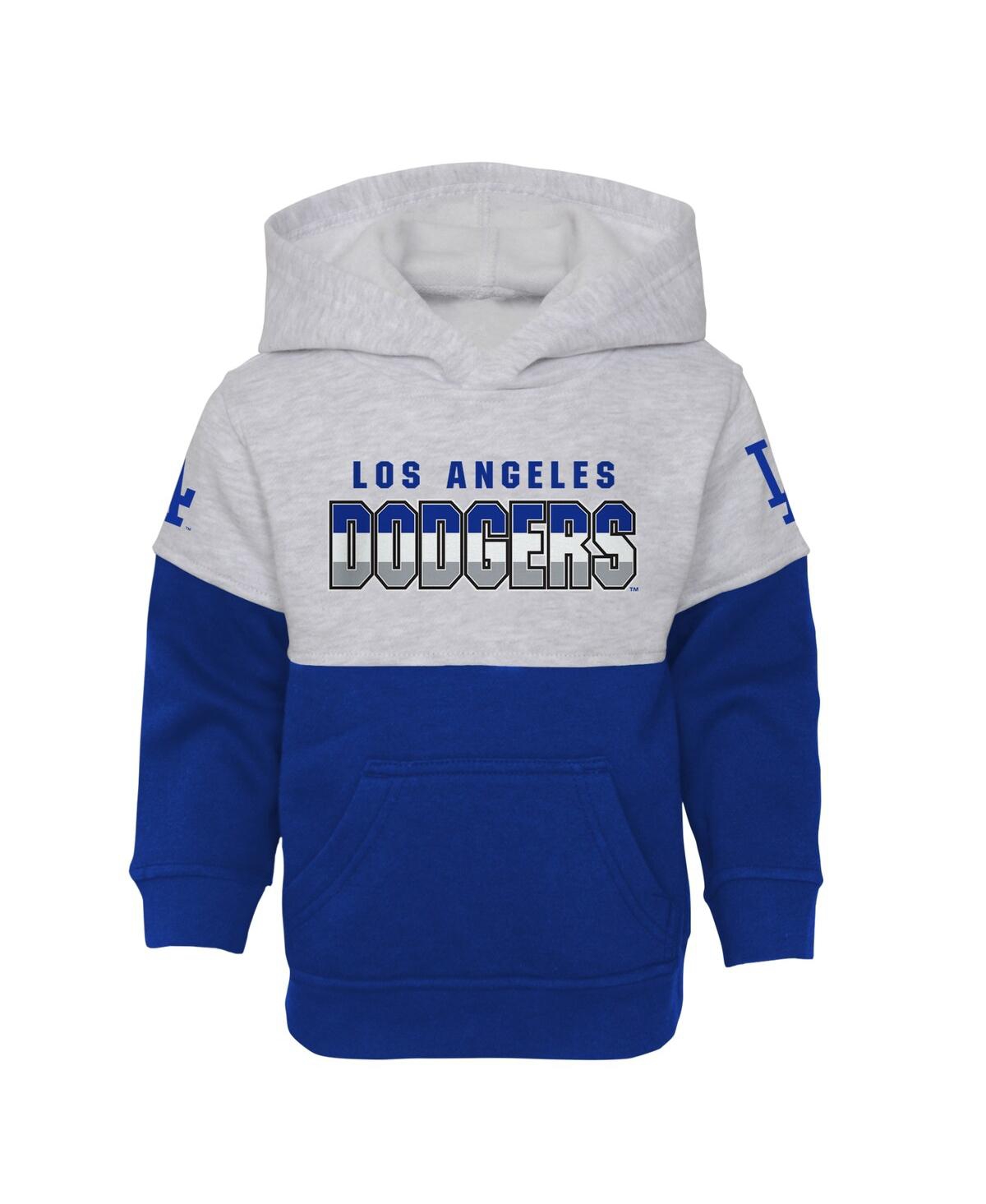 Shop Outerstuff Infant Boys And Girls Royal, Heather Gray Los Angeles Dodgers Playmaker Pullover Hoodie And Pants Se In Royal,heather Gray