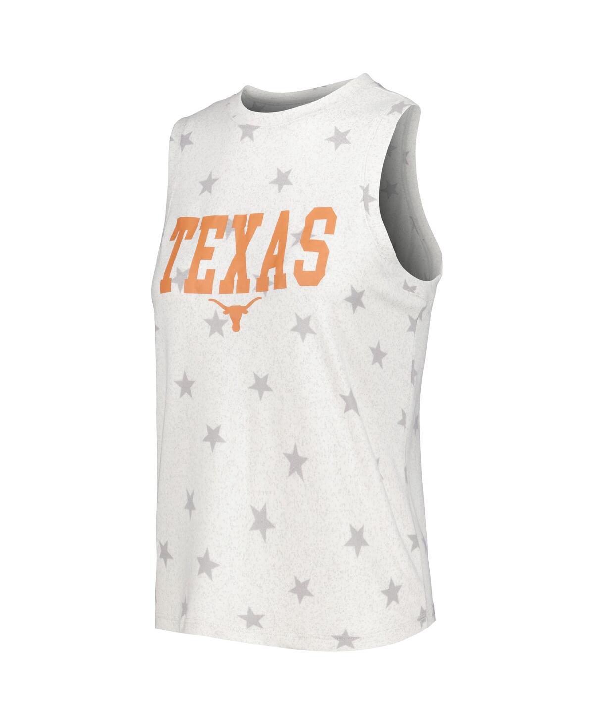 Women's Concepts SportTexas Longhorns Agenda Stars Tank Top and Shorts Sleep Set - Cream