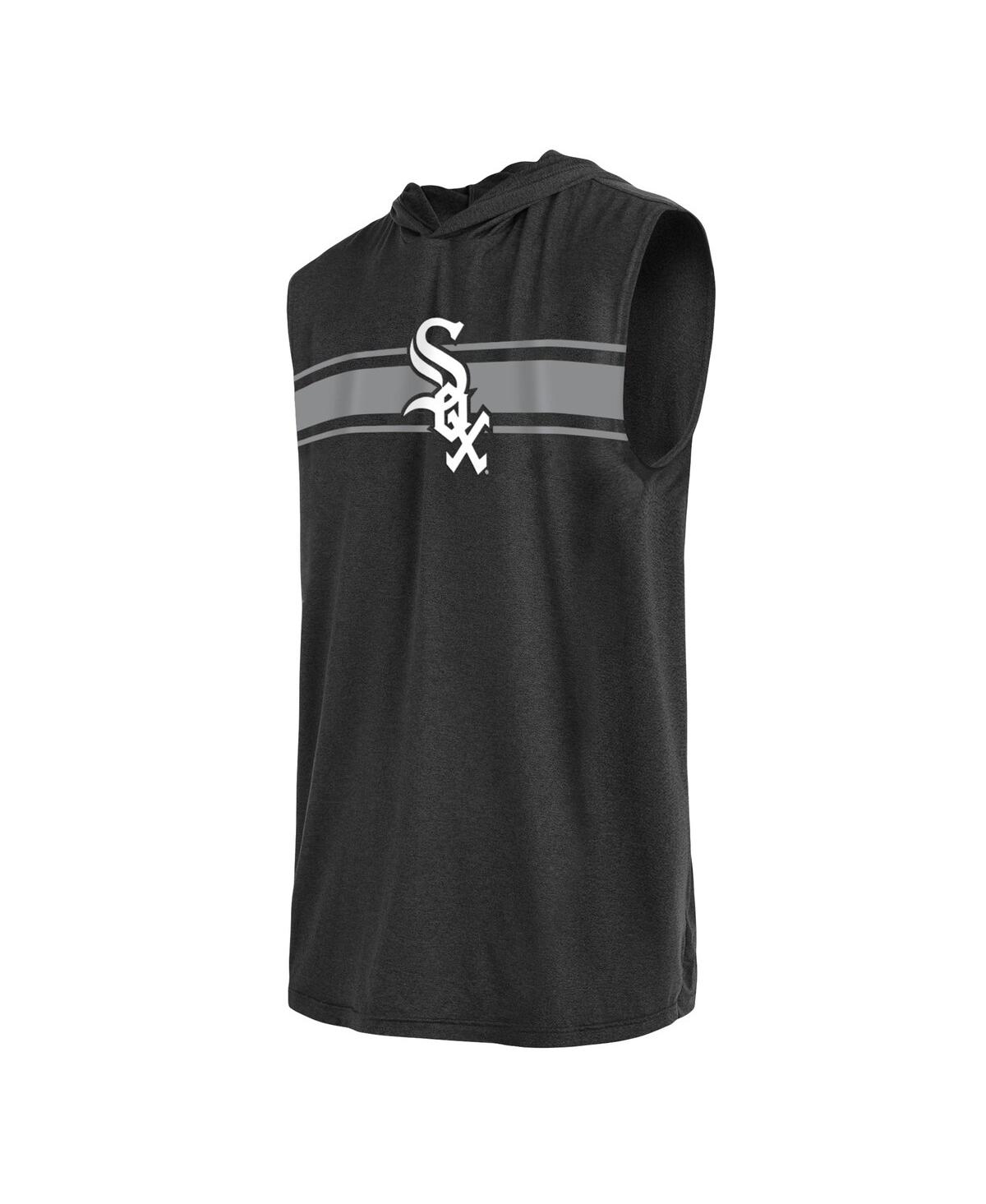 Men's New EraChicago White Sox Sleeveless Pullover Hoodie - Black
