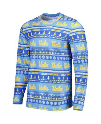 Men's Blue UCLA Bruins Swivel Long Sleeve T-shirt and Pants Sleep Set