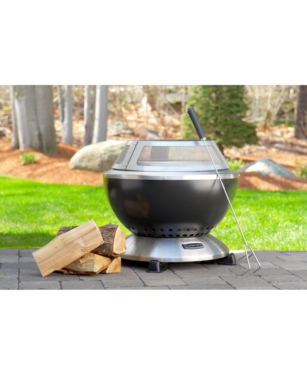 Cuisinart Cha-820 CleanburnSteel Fire Pit Spark Guard - Stainless