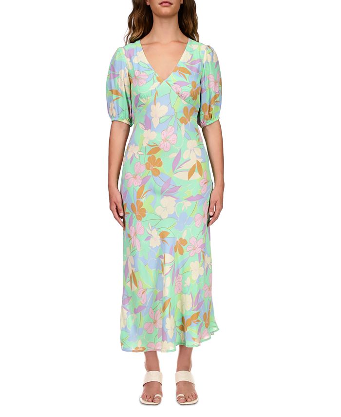 Sanctuary Women's Short-Sleeve Tie-Back Maxi Dress - Macy's